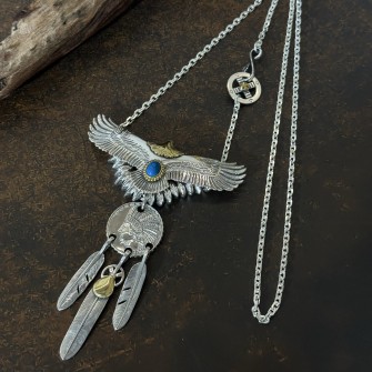 GORO’S 고로스 깃털 925실버 체인 펜던트(목걸이) #2510211538