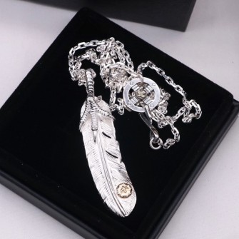 GORO’S 고로스 깃털 925실버 체인 펜던트(목걸이) #2510211625