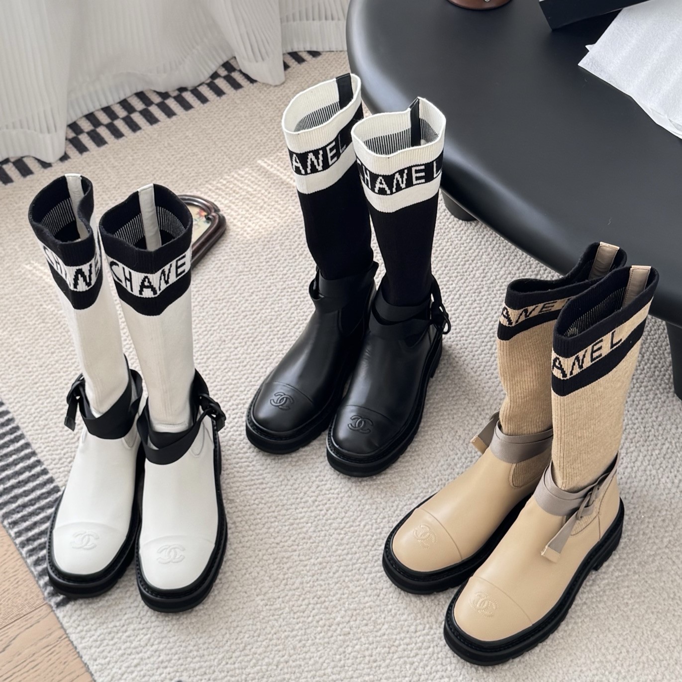 CHANEL 샤넬 삭스 앵글부츠 #2510261550