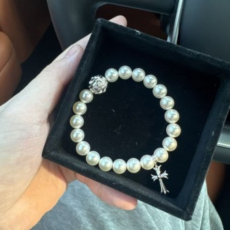 CHROME HEARTS 크롬하츠 진주팔찌 925실버 #2511201402