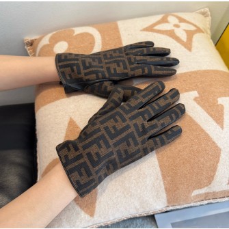 FENDI 펜디 양가죽+캔버스장갑 #154651122