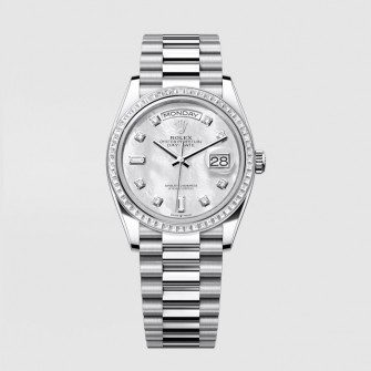 [프리미엄] ROLEX 롤렉스 데이데이트 36mm 실버 128236