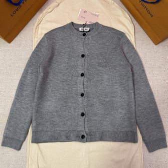 MIUMIU 미우미우 울 앤 나일론 니트 가디건 #17166114