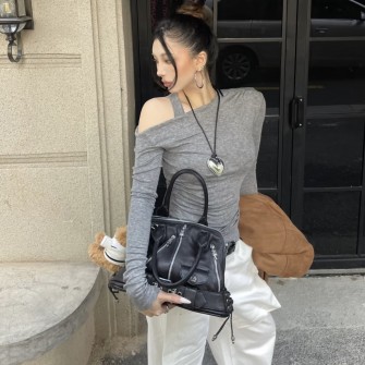 CHROME HEARTS 크롬하츠 Modean Mini JJ Dean belt bag 덴벨트백 32cm #K657 (925실버)