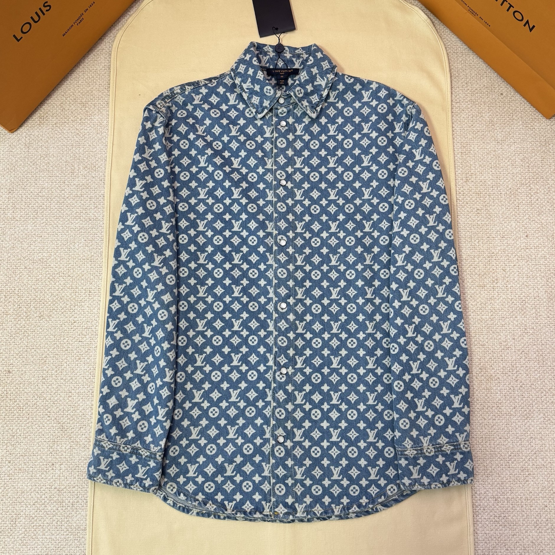 LOUIS VUITTON 루이비통 모노그램 데님 셔츠 #1356227