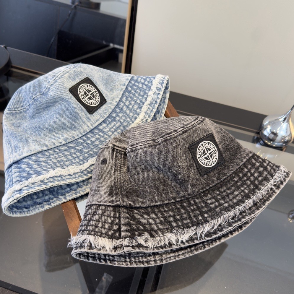 STONE ISLAND 스톤아일랜드 데님 버킷햇 #19356313