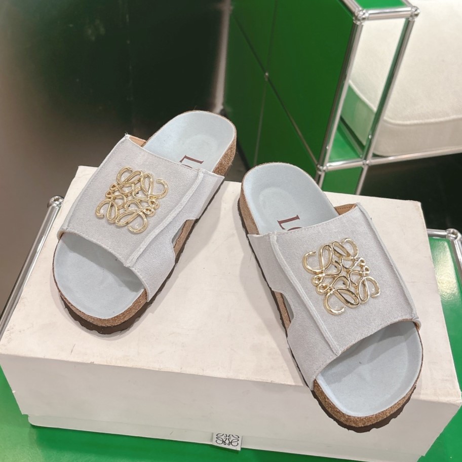 LOEWE 로에베 아나그램 슬라이드 샌들 #13346315