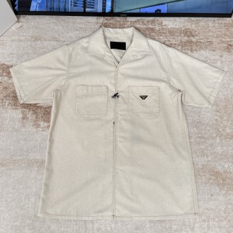 PRADA 프라다 에나멜 트라이앵글 로고 셔츠 #15126316