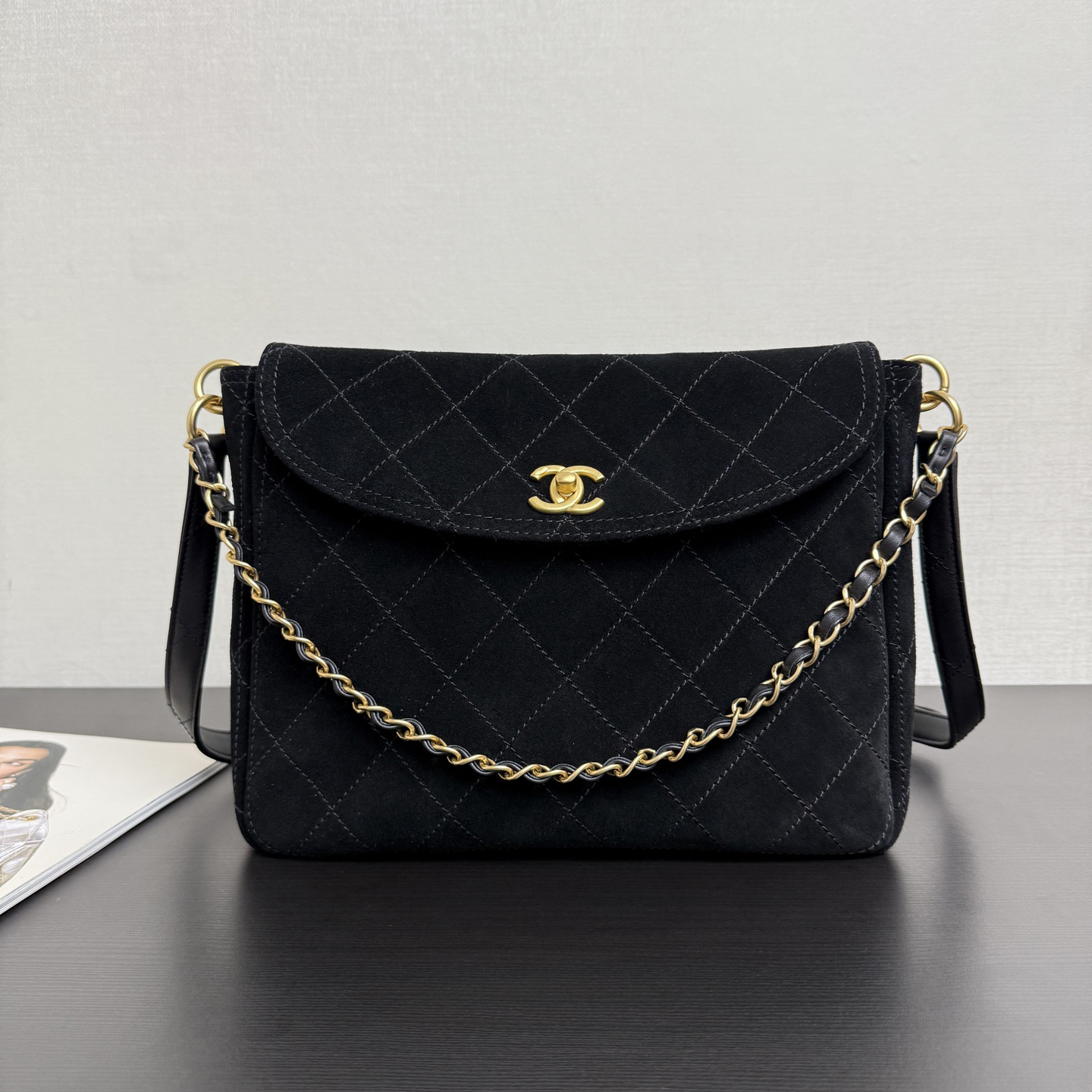 CHANEL 샤넬 26C 크로즈 컬렉션 스웨이드 호보백 보스톤백 #15420318