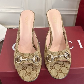 GUCCI 구찌 여성 홀스빗 미들힐 슬라이드 샌들 #17146318