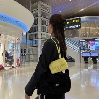 CHANEL 샤넬 싱글 플랩백 제니백 preppy coco 캐비어 17cm #15330319