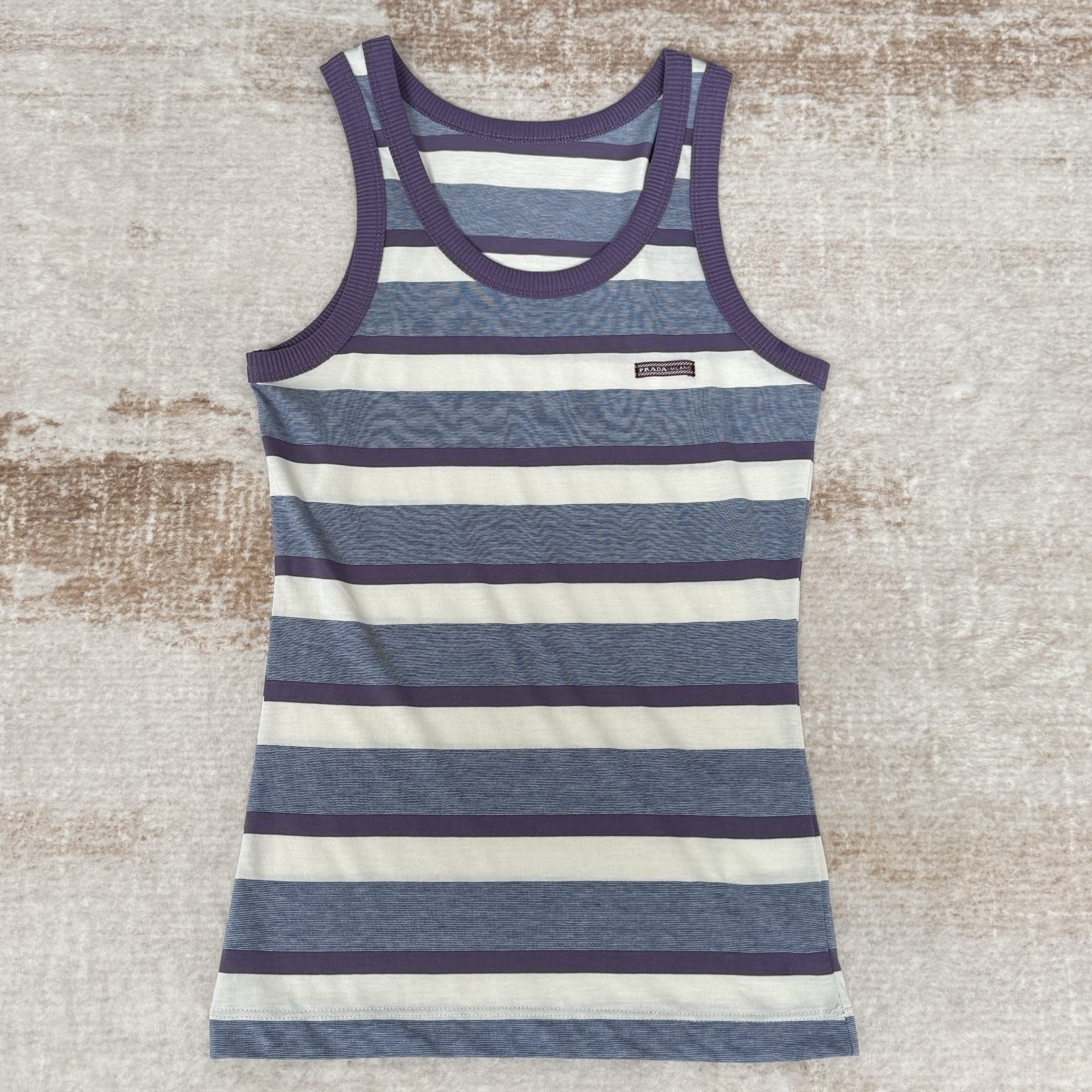 PRADA 프라다 바야데르 스트라이프 저지 탱크탑 #17446320