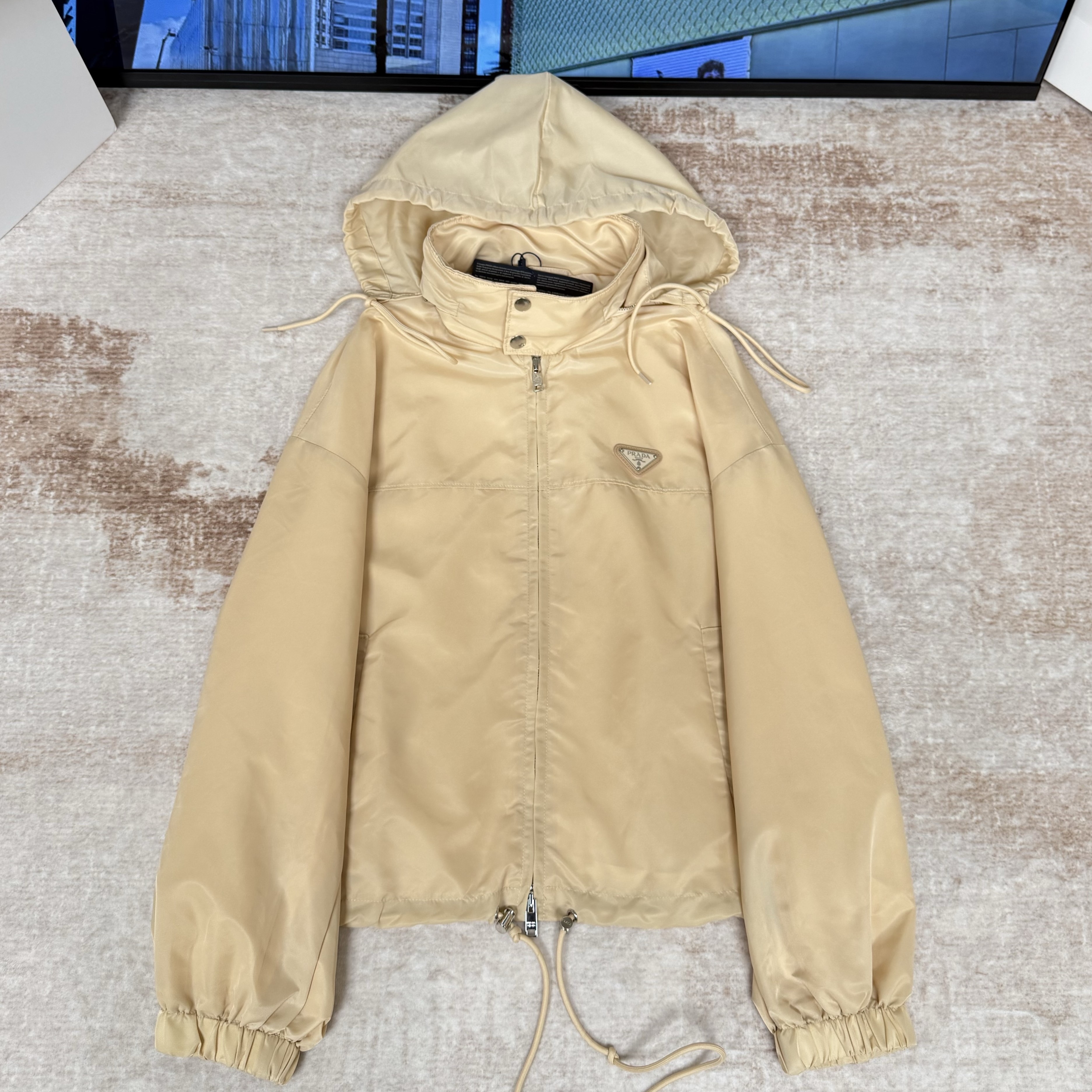 PRADA 프라다 나파 레더 후드 재킷 #18406325