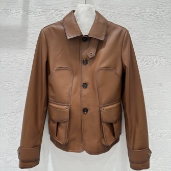 Ralph Lauren 랄프 로렌 컬렉션(Ralph Lauren Collection) 네일러(Naylor) 가죽 재킷 #13416326