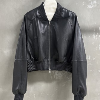 Phoebe Philo 피비 파일로 블랙 레더 봄버 재킷 #1776326