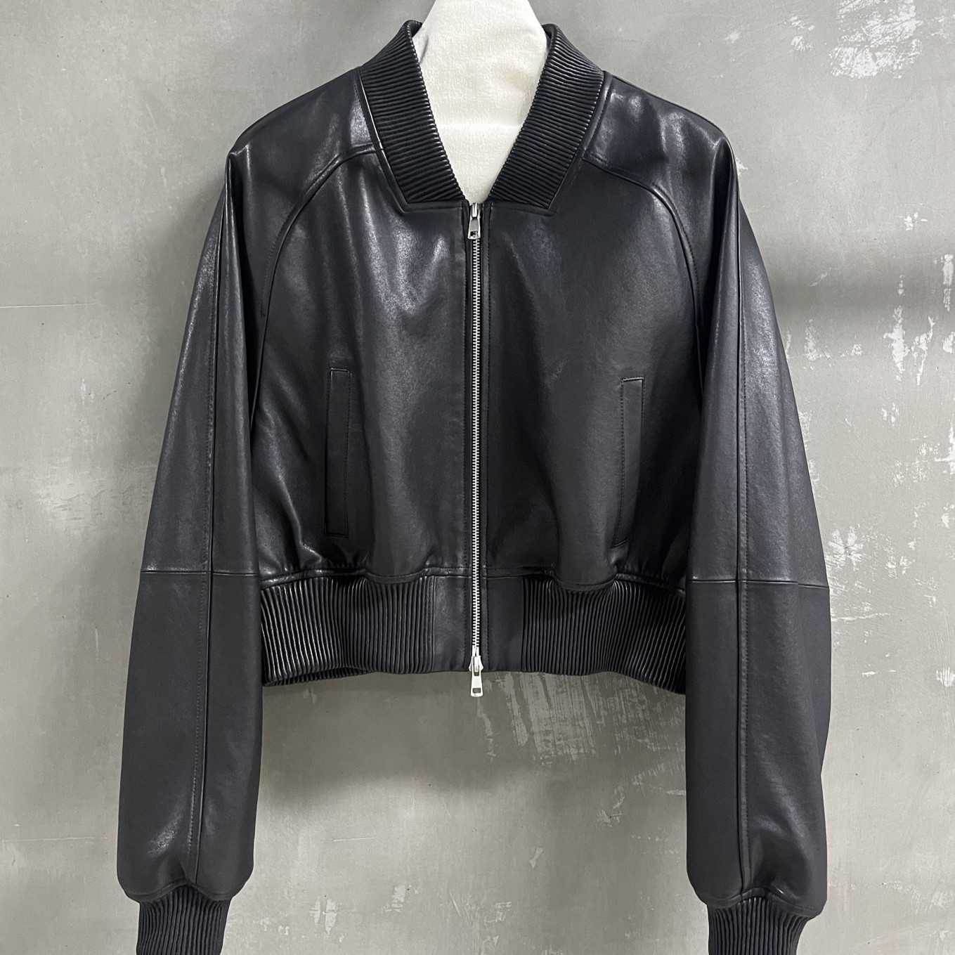 Phoebe Philo 피비 파일로 블랙 레더 봄버 재킷 #1776326