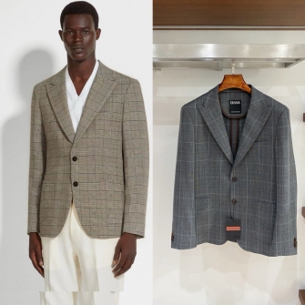 ZEGNA 제냐 하이퍼포먼스 체크 정장 자켓 #14100421