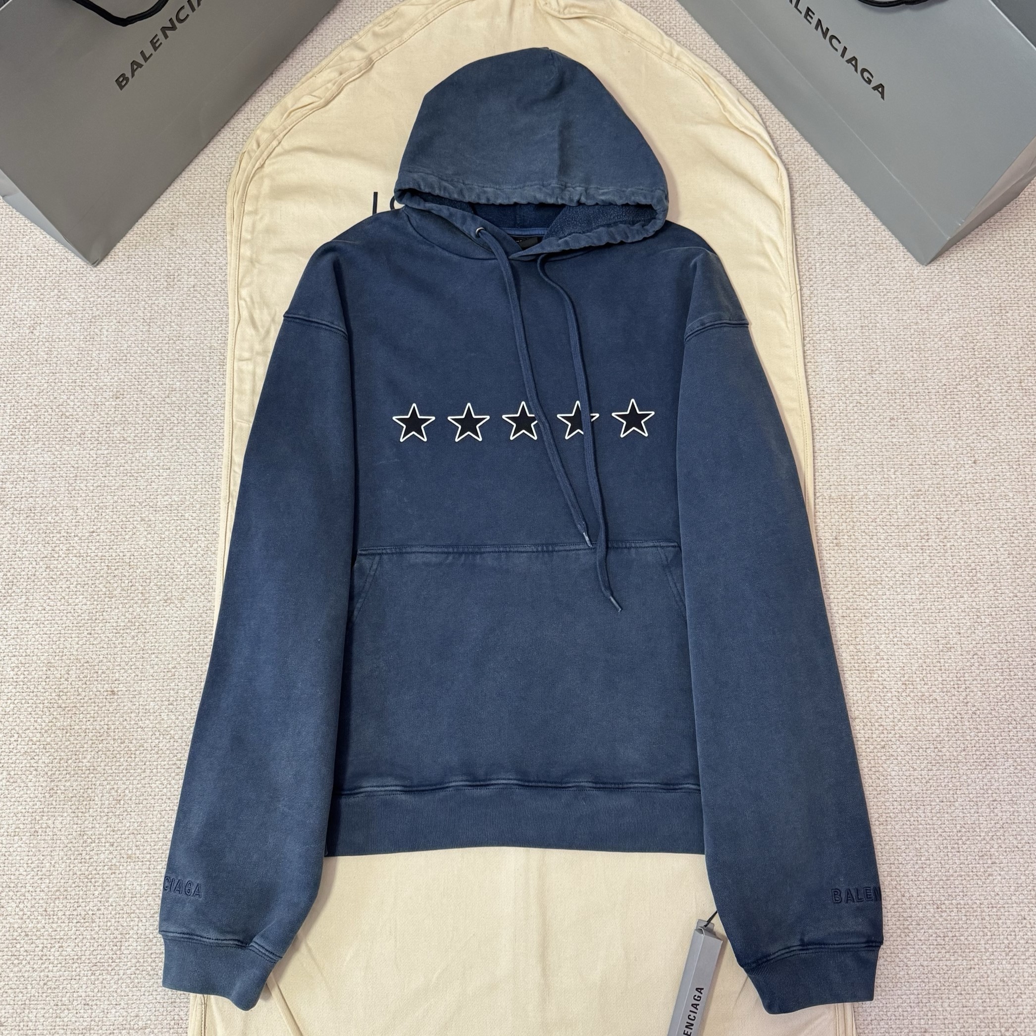 BALENCIAGA 발렌시아가 별 인터랙티브 자수 후드티 #1736110