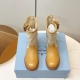 PRADA 프라다 가죽 및 캔버스 부츠 코드  # 1U275O_AA7_F0065_F_D040